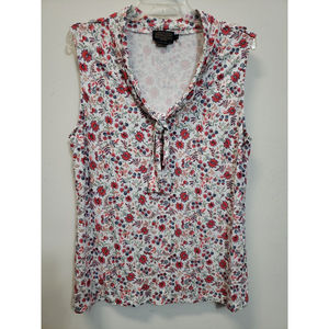 PENDLETON  SCARF sz XL SLEEVELESS TOP SZ Rayon spandex floral Pullover